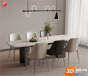 Dining Table Set Skp Files